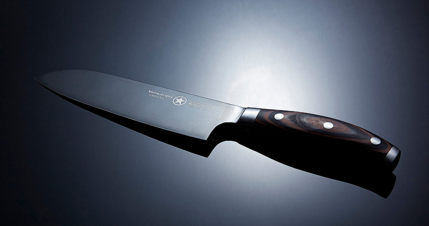 Santoku Messer (7"/18cm) + Schälmesser (3.5"/10cm)  | Sternsteiger - Titanium Kollektion-1